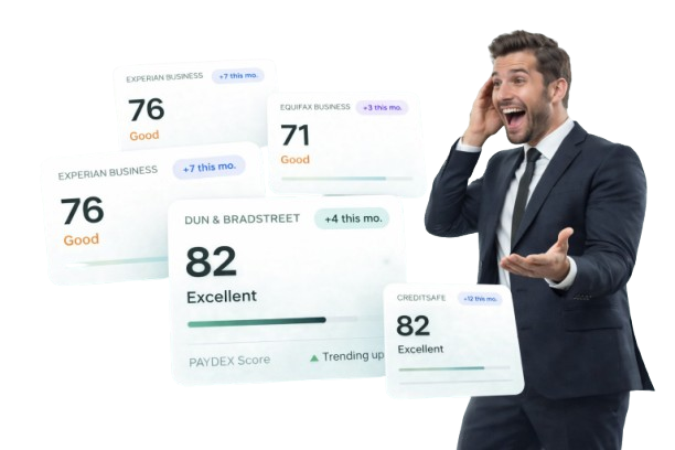 Business credit scores across all major bureaus